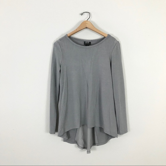 Nicole Miller small Top Gray Sheer Trim - Picture 2 of 7